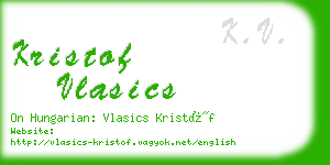 kristof vlasics business card